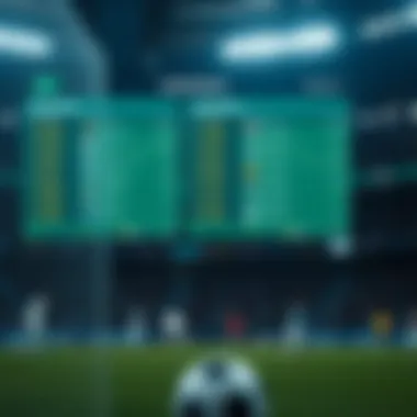 Match Statistics Overview Detailed statistics of a football match displayed on a screen