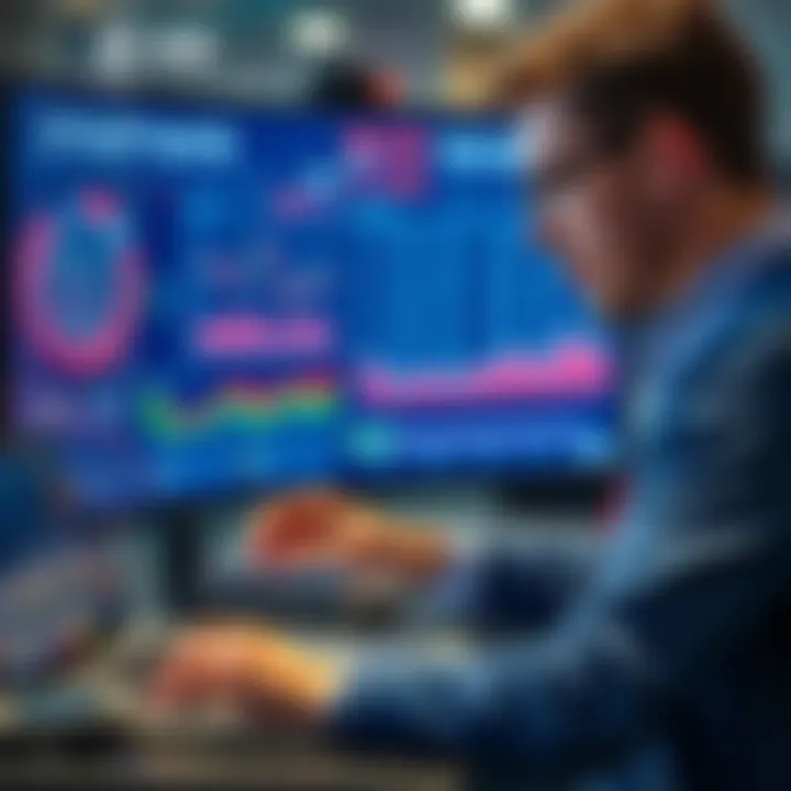 A user analyzing data for informed betting decisions