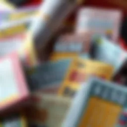 A collection of scratch-off lottery tickets