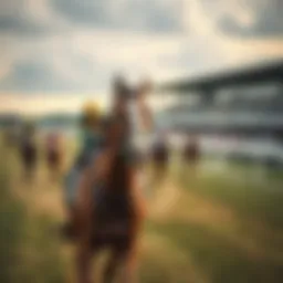 A visually appealing horse racing track showcasing the excitement of the sport