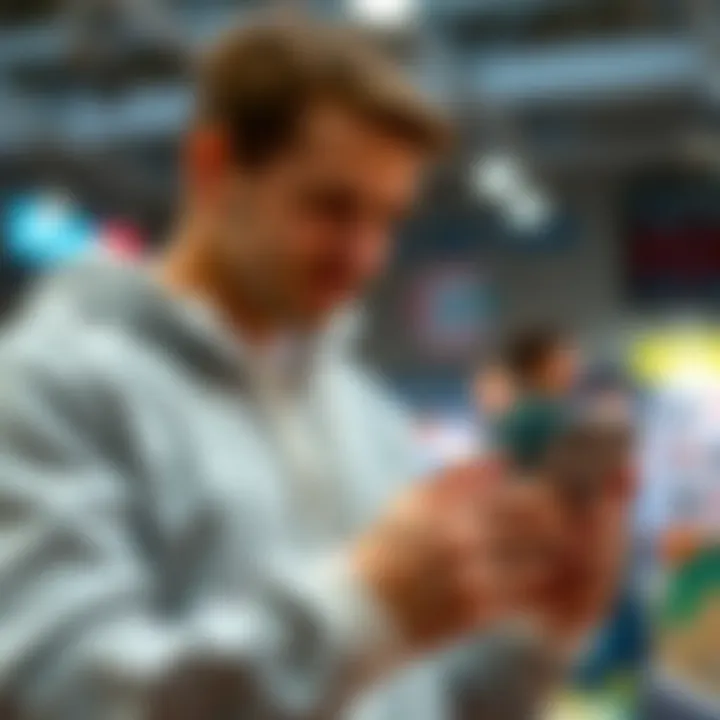 Interactive Lottery Experience User engaging with a lottery ticket on a mobile device