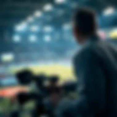 Visual representation of sports broadcasting features