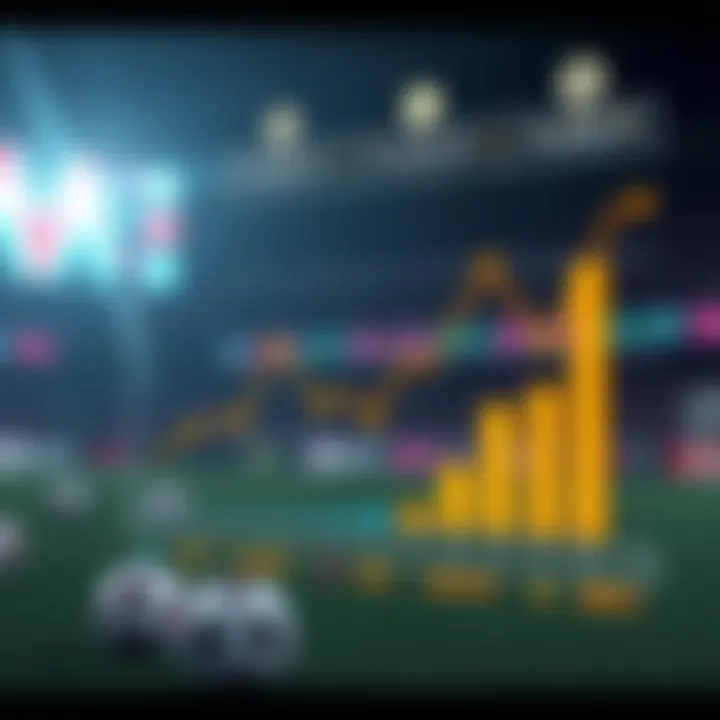 An analytical graph illustrating the trends in lottery and sports betting markets.