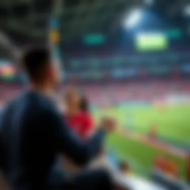 Visual representation of trends in live sports viewing