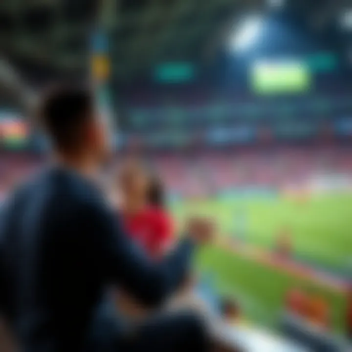 Visual representation of trends in live sports viewing